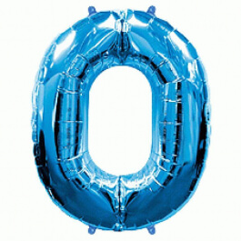 Μπαλόνι αριθμός Νούμερο "0" μεγάλο - Flexmetal - μπλε - Κωδικός: 7917604 - Flexmetal