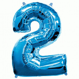 Μπαλόνι αριθμός Νούμερο "2" μεγάλο - Flexmetal - μπλε - Κωδικός: 7917624 - Flexmetal