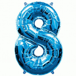Μπαλόνι αριθμός Νούμερο "8" μεγάλο - Flexmetal - μπλε - Κωδικός: 7917684 - Flexmetal
