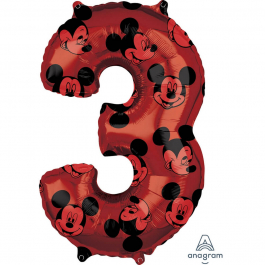 Μπαλόνι αριθμός Νούμερο "3" μεγάλο - Anagram - Mickey Mouse - Κωδικός: A4013301 - Anagram