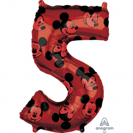 Μπαλόνι αριθμός Νούμερο "5" μεγάλο - Anagram - Mickey Mouse - Κωδικός: A4013501 - Anagram