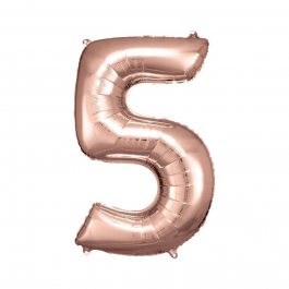 Μπαλόνι αριθμός Νούμερο "5" μεγάλο - Riethmuller - ροζ χρυσό - Κωδικός: A9906280 - Riethmuller 