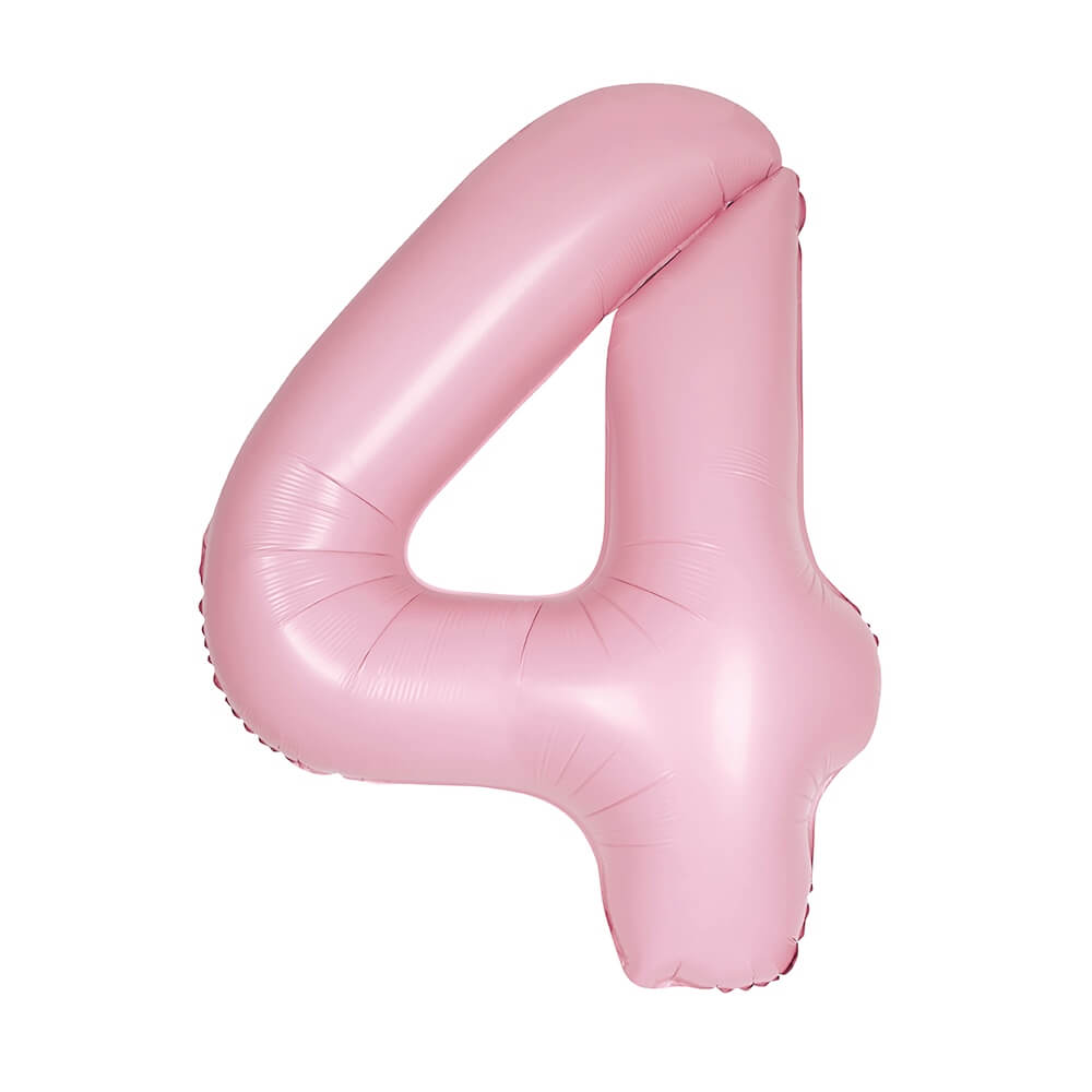 Μπαλόνι αριθμός Νούμερο "4" μεγάλο - Unique - Ροζ Ματ