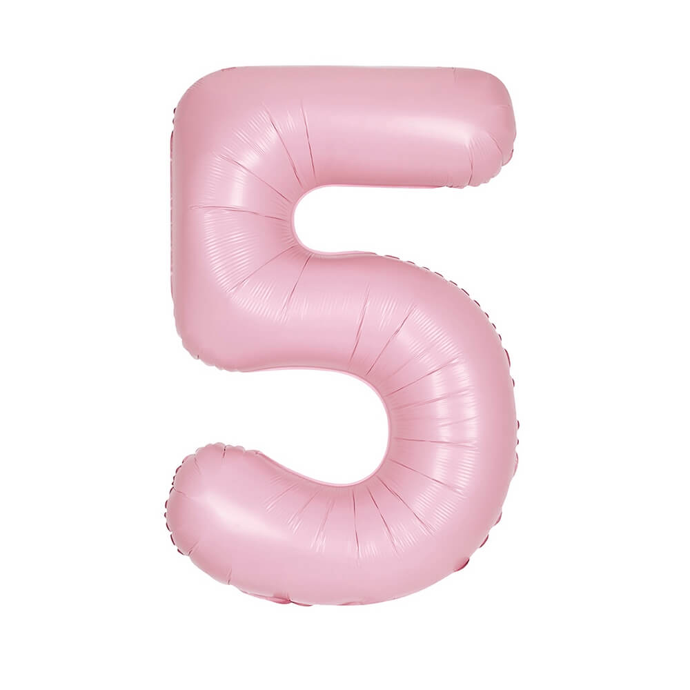 Μπαλόνι αριθμός Νούμερο "5" μεγάλο - Unique - Ροζ Ματ