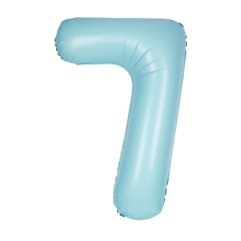 Μπαλόνι αριθμός Νούμερο "7" μεγάλο - Unique - Γαλάζιο Ματ