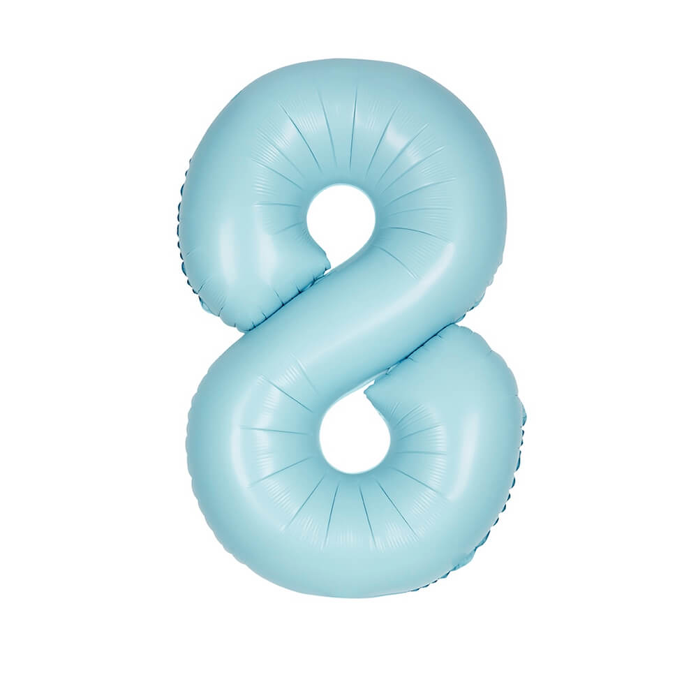Μπαλόνι αριθμός Νούμερο "8" μεγάλο - Unique - Γαλάζιο Ματ