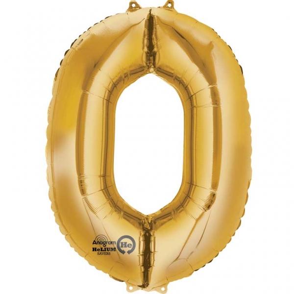 Μπαλόνι αριθμός Νούμερο "0" μεγάλο - Anagram - χρυσό - Κωδικός: A2824201 - Anagram