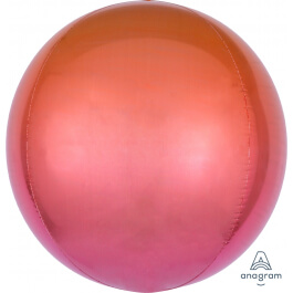 Μπαλόνι Ombre ORBZ σφαιρικό 43εκ. - Κόκκινο & Πορτοκαλί
