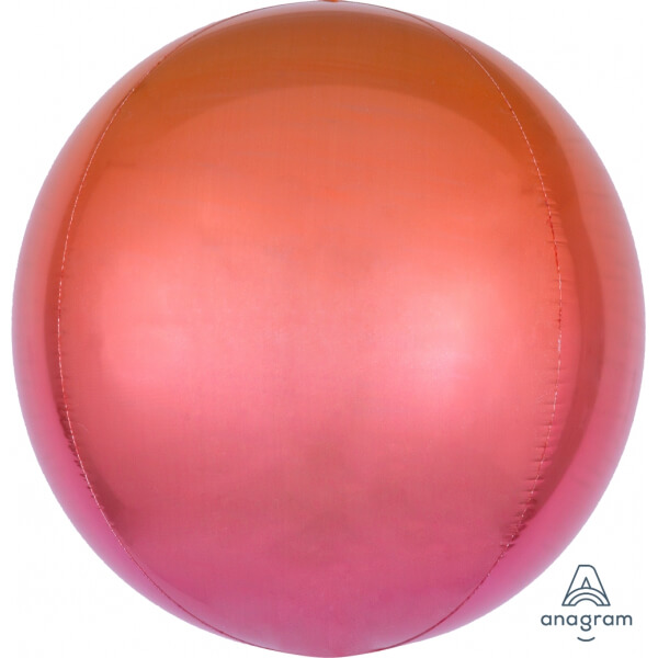 Μπαλόνι Ombre ORBZ σφαιρικό 43εκ. - Κόκκινο & Πορτοκαλί - Κωδικός: A3984701 - Anagram