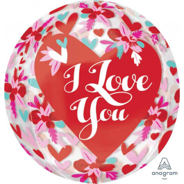 Μπαλόνι Foil ORBZ σφαιρικό "I Love You Red Hearts" 43εκ. - Κωδικός: A34170 - Anagram