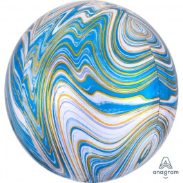Μπαλόνι Foil ORBZ σφαιρικό "Marblez Blue" 43εκ. - Κωδικός: A4139401 - Anagram