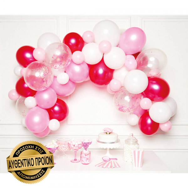 Οργανική Γιρλάντα Μπαλονιών σε φούξια και ροζ αποχρώσεις - DIY Kit (70 μπαλόνια) - Κωδικός: A9907433