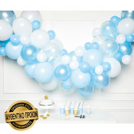 Οργανική Γιρλάντα Μπαλονιών σε σιέλ και τυρκουάζ αποχρώσεις - DIY Kit (70 μπαλόνια) - Κωδικός: A9907434