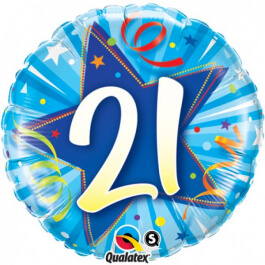Μπαλόνι Foil "No21 Party Star" 46εκ. - Κωδικός: 25247 - Qualatex