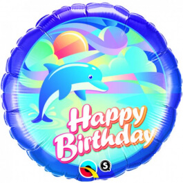 Μπαλόνι Foil "Birthday Dolphin" 46εκ. - Κωδικός: 29608 - Qualatex