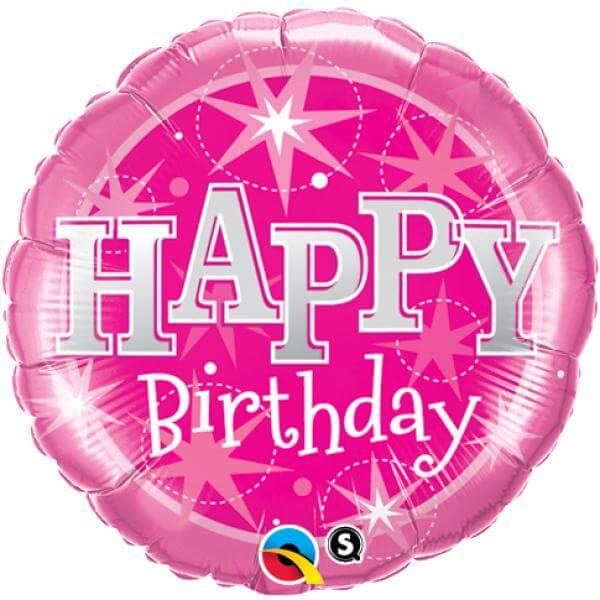 Μπαλόνι Foil "Birthday Pink Sparkle" 46εκ. - Κωδικός: 37913 - Qualatex