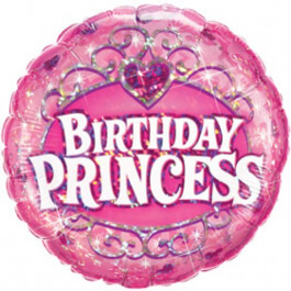 Μπαλόνι Foil μικρό για στικ "Birthday Princess Hol" 23εκ. - Κωδικός: 41939 - Qualatex