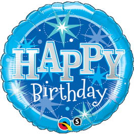 Μπαλόνι Foil "Birthday Blue Sparkle" 91εκ. - Κωδικός: 43216 - Qualatex