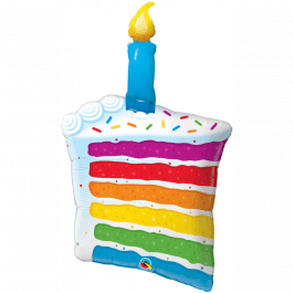 Μπαλόνι Foil "Rainbow Cake and Candle" 107εκ. - Κωδικός: 49379 - Qualatex