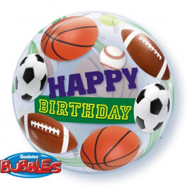Μπαλόνι Bubble "Birthday Sport Balls" 56εκ. - Κωδικός: 34821 - Qualatex