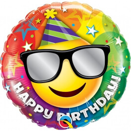 Μπαλόνι Foil "Birthday Smiley" 46εκ. - Κωδικός: 49057 - Qualatex