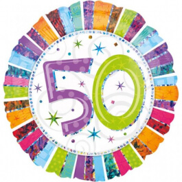 Μπαλόνι Foil "No50 Radiant Birthday" 46εκ. - Κωδικός: A1607101 - Anagram