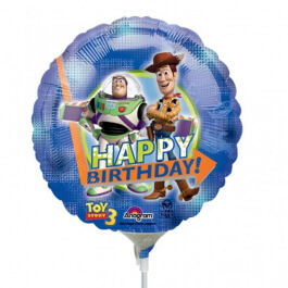 Μπαλόνι Foil μικρό για στικ "Toy Story Happy Birthday" 23εκ. - Κωδικός: A2097909 - Anagram