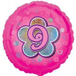 Μπαλόνι Foil "No9 Pink Flower" 46εκ. - Κωδικός: A2955101 - Anagram