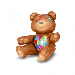 Μπαλόνι Foil "Happy Birthday Sitting Bear" 48εκ. x 43εκ. - Κωδικός: A3262601 - Anagram