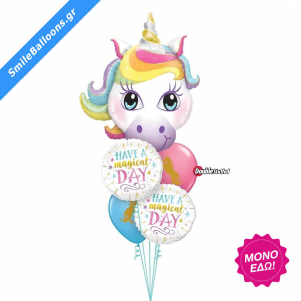 Μπουκέτο μπαλονιών "Magical Day Birthday" - Κωδικός: 9503115 - SmileStore