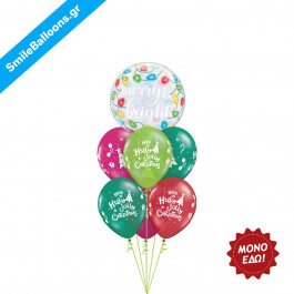 Μπουκέτο μπαλονιών "Christmas Joy Cheer" - Κωδικός: 9504044 - SmileStore