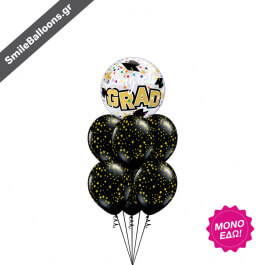 Μπουκέτο μπαλονιών "Congrats Grad Stars Caps" - Κωδικός: 9511019 - SmileStore