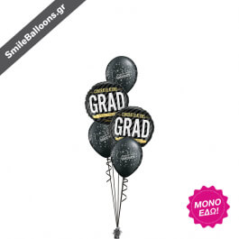 Μπουκέτο μπαλονιών "Elegant Graduation Stripes" - Κωδικός: 9511024 - SmileStore