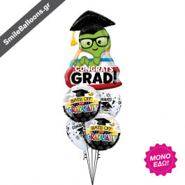Μπουκέτο μπαλονιών "Hats Off Graduate Bookworm" - Κωδικός: 9511040 - SmileStore