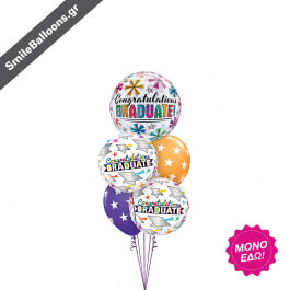 Μπουκέτο μπαλονιών "Shimmering Graduation Stars" - Κωδικός: 9511054 - SmileStore