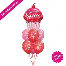 Μπουκέτο μπαλονιών "For My Sweetie" - Κωδικός: 9521025 - SmileStore