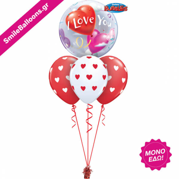 Μπουκέτο μπαλονιών "I Love You Hearts" - Κωδικός: 9521059 - SmileStore
