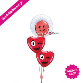 Μπουκέτο μπαλονιών "Sly Valentines Smiles" - Κωδικός: 9521122 - SmileStore