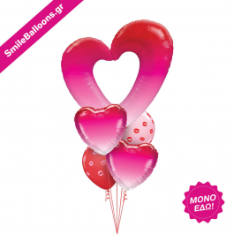 Μπουκέτο μπαλονιών "Anything For a Kiss" - Κωδικός: 9521181 - SmileStore