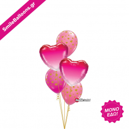 Μπουκέτο μπαλονιών "Two Hearts One Love" - Κωδικός: 9521201 - SmileStore