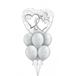 Μπουκέτο μπαλονιών "Hearts Aflutter" - Κωδικός: 9522022 - SmileStore