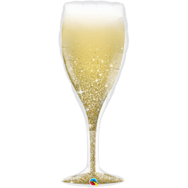 Γάμος - Μπαλόνι Foil "Golden Bubbly Wine Glass" 99εκ. - Κωδικός: 26695 - Qualatex