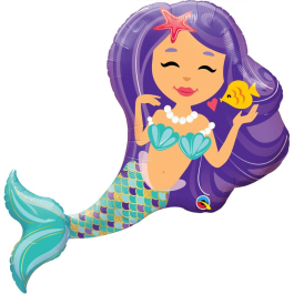 Γενέθλια - Μπαλόνι Foil "Enchanting Mermaid" 97εκ. - Κωδικός: 57815 - Qualatex