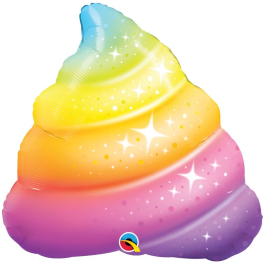 Διάφορα - Θεματικά - Μπαλόνι Foil "Rainbow Poop Sparkles" 76εκ. - Κωδικός: 97534 - Qualatex