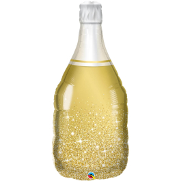 Γάμος - Μπαλόνι Foil "Golden Bubbly Wine Bottle" 99εκ. - Κωδικός: 98219 - Qualatex