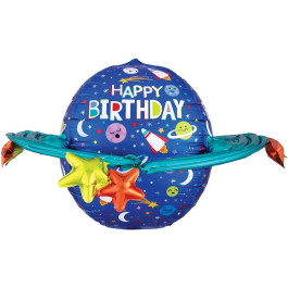  - Μπαλόνι Foil UltraShape "Happy Birthday Colorful Galaxy" 73εκ. - Κωδικός: A40375 - Anagram