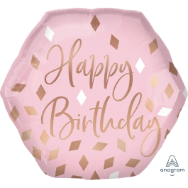 Μπαλόνια Γενεθλίων - Μπαλόνι Foil "Blush Birthday" 58εκ. - Κωδικός: A42115 - Anagram
