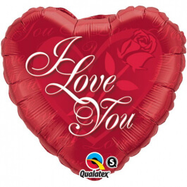 Μπαλόνι Foil "I Love You Red Rose" 46εκ. - Κωδικός: 24489 - Qualatex