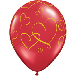 Μπαλόνια Latex "Romantic" 28εκ. (6 τεμάχια) - Κωδικός: 40862 - Qualatex