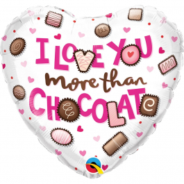Μπαλόνι Foil "I Love You More than Chocolate" 46εκ. - Κωδικός: 16678 - Qualatex
